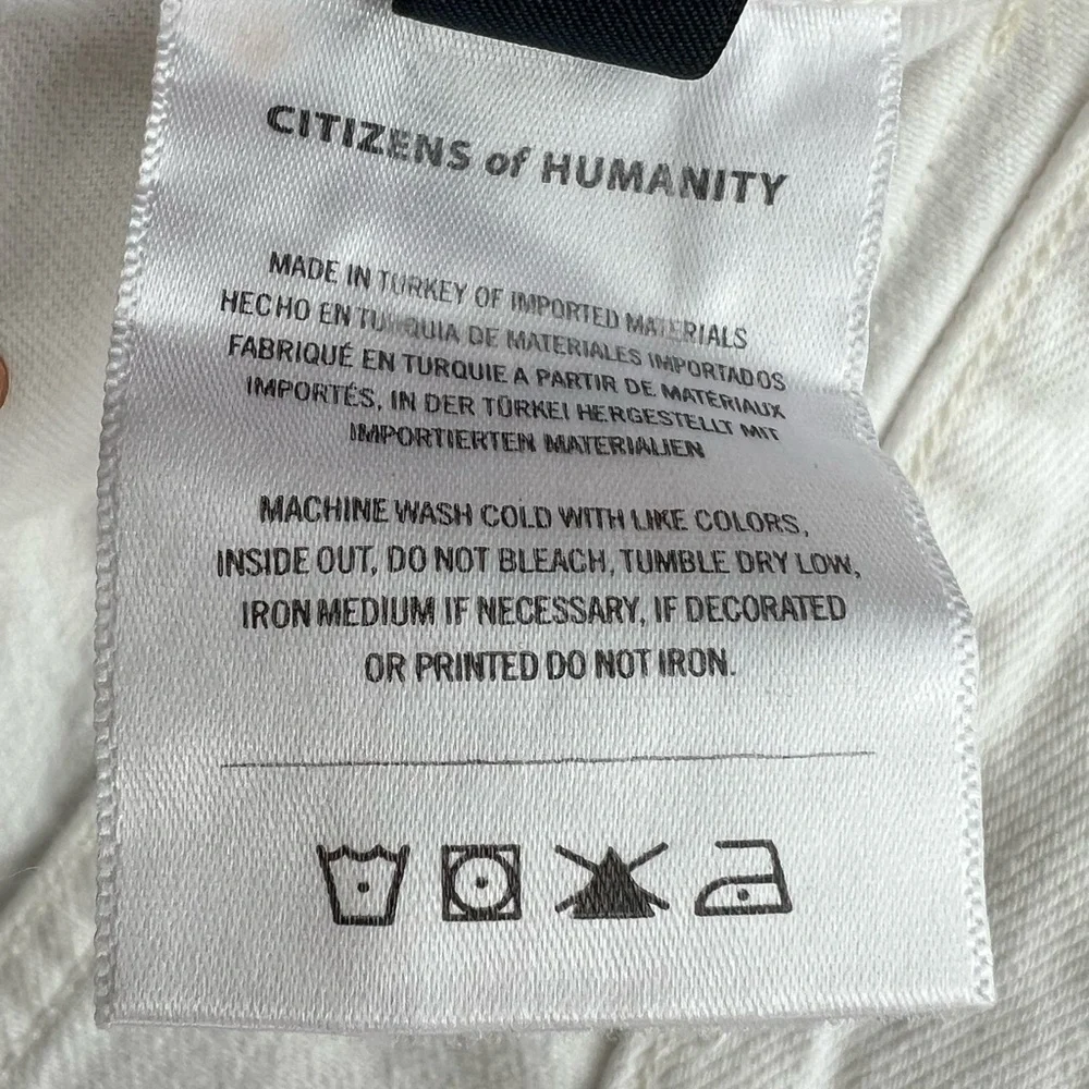Citizens of Humanity Annabelle Long Short In White Size 27 New